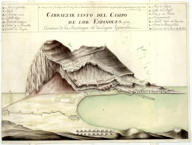 Gibraltar visto do campo dos Espanhois