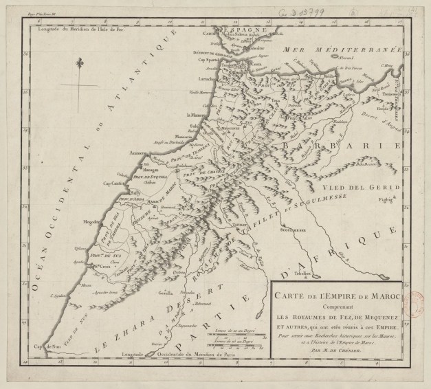 Carte de l'Empire de Maroc Chénier Louis